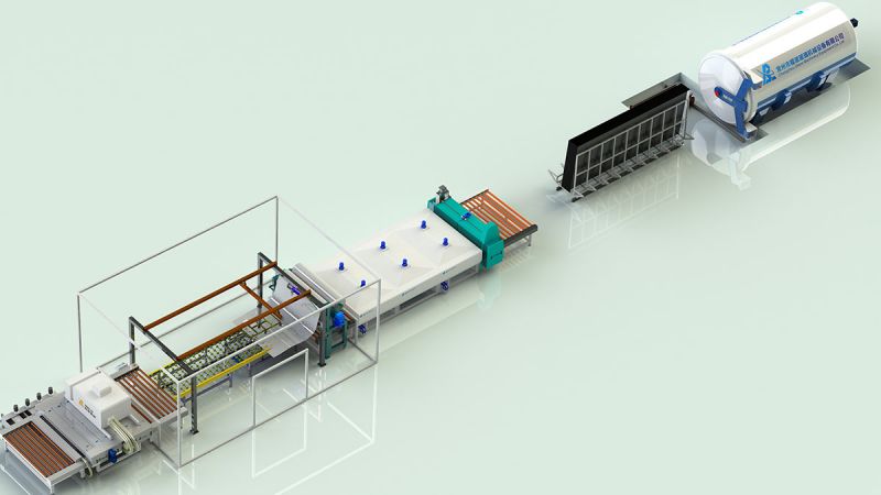 半自動夾層玻（bō）璃生產線